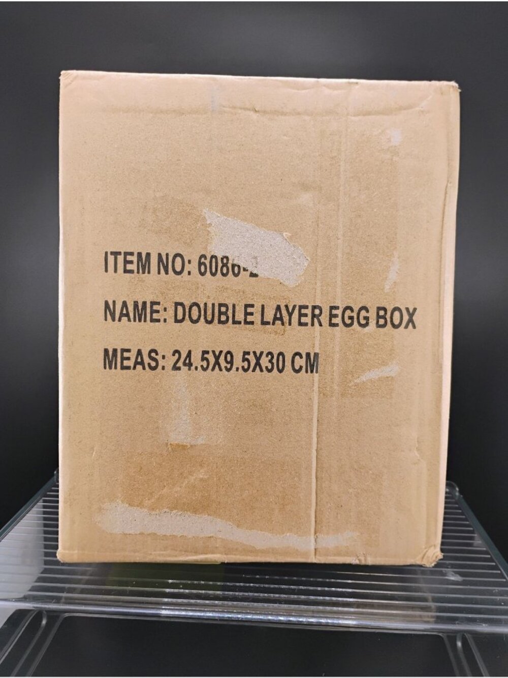Double Layer Egg Box Compact Durable Storage Case 24.5x9.5x30cm